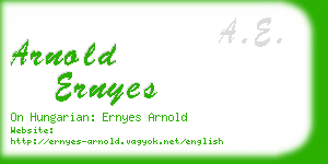 arnold ernyes business card